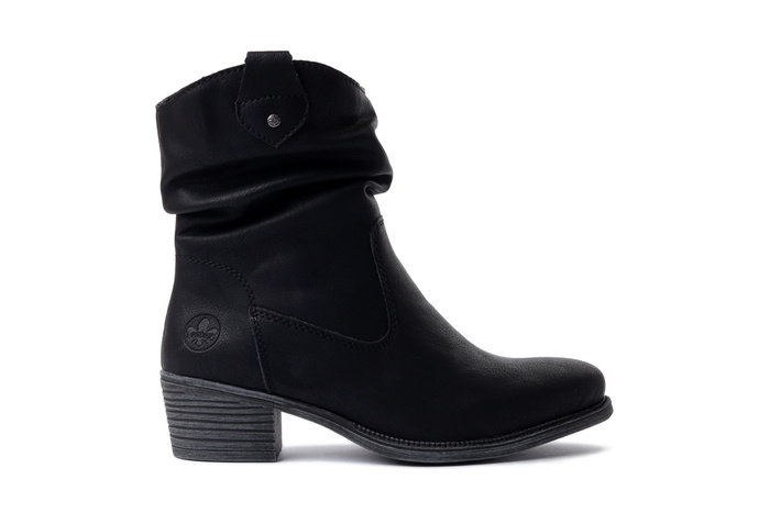 RIEKER 73170-00 black, botki damskie