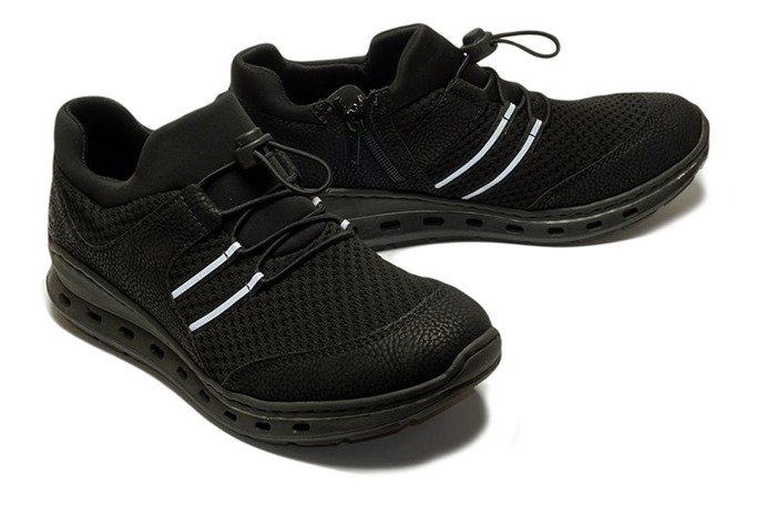 RIEKER L22X0-01 black, półbuty/sneakersy damskie