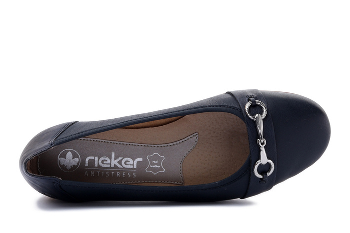 RIEKER L9360-14 blue, baleriny damskie