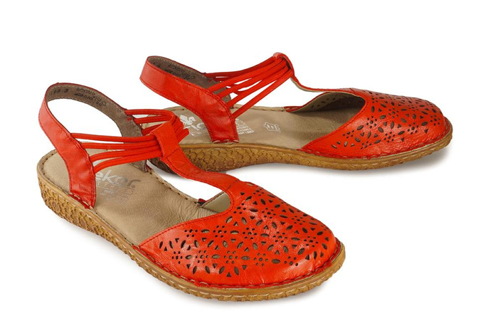 RIEKER M0978-33 red, sandały damskie