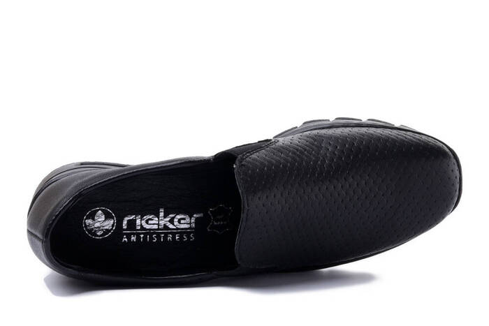 RIEKER N3363-01 black, półbuty damskie