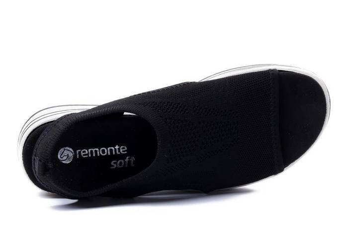 RIEKER REMONTE R2955-02 black, sandały damskie