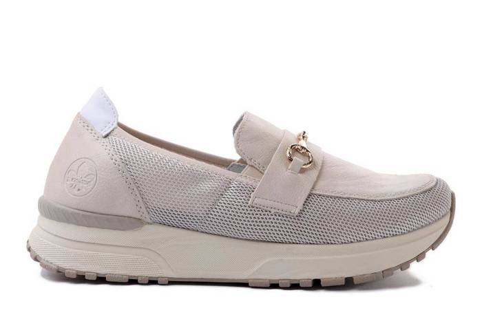 RIEKER Sneaker N7455-60 beige, półbuty damskie