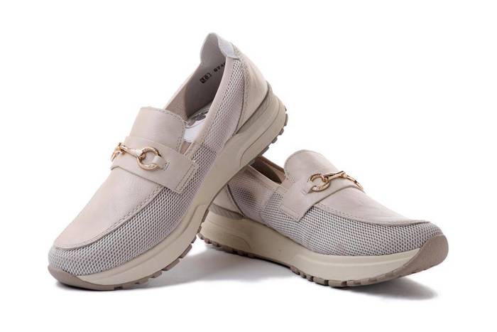 RIEKER Sneaker N7455-60 beige, półbuty damskie