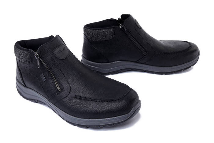 RIEKER TEX 03660-00 black, botki męskie