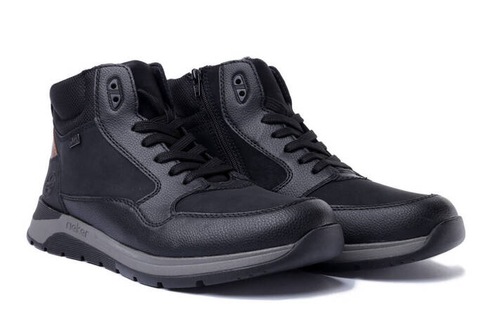 RIEKER TEX 39602-00 black, trzewiki męskie