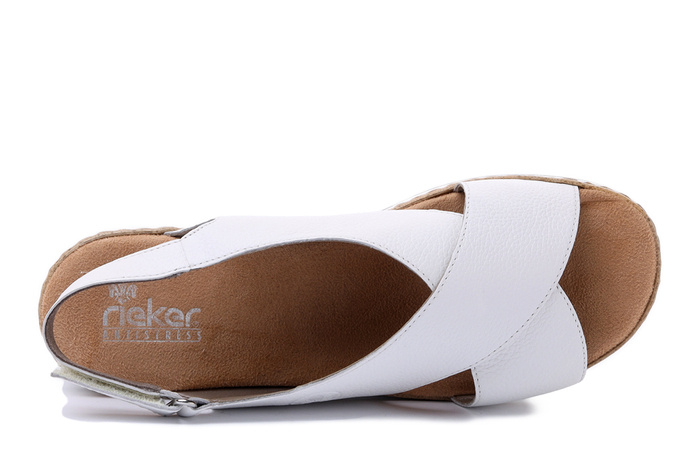 RIEKER V0271-80 weiss, sandały damskie