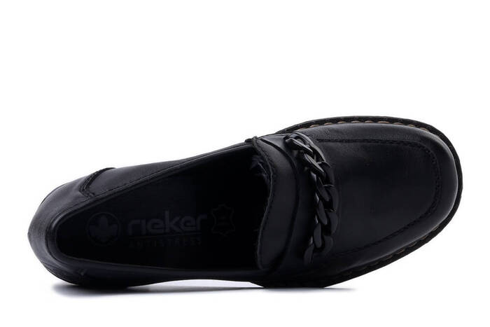 RIEKER Y4150-00 black, półbuty damskie