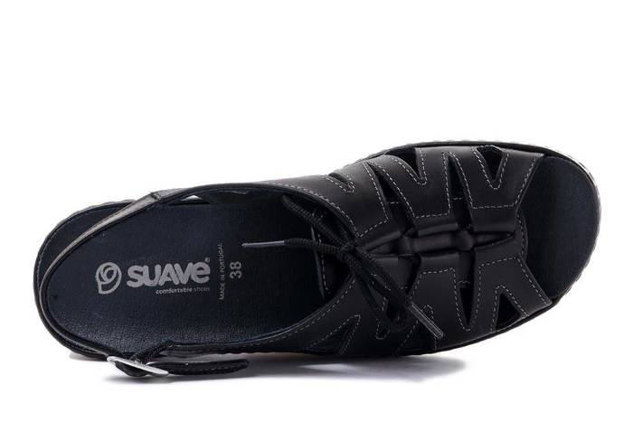 SUAVE 711041-1 black, sandały profilaktyczne damskie