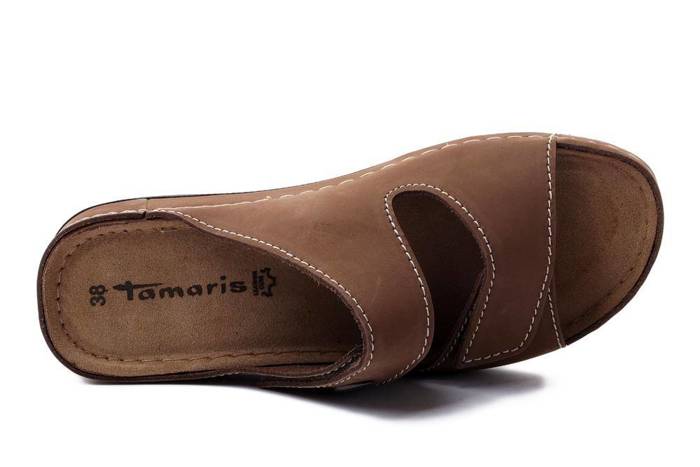 TAMARIS 27510-41 341 taupe, klapki profilaktyczne damskie