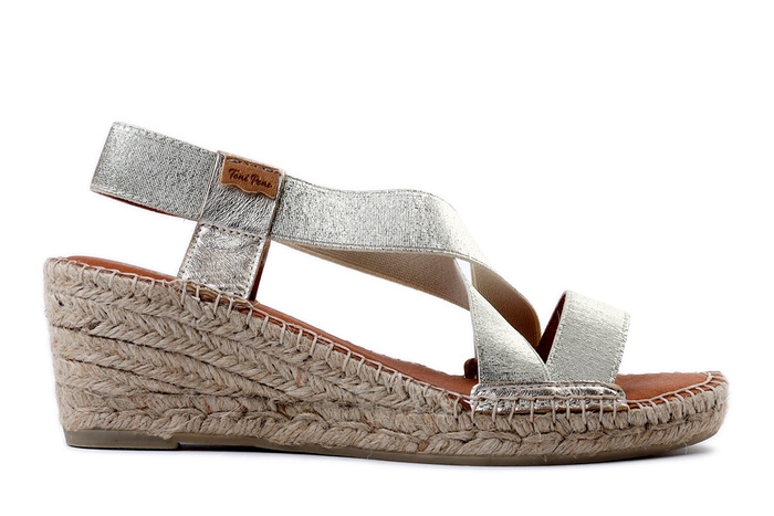 TONI PONS TURA-RC plati platinum, sandały/espadryle damskie